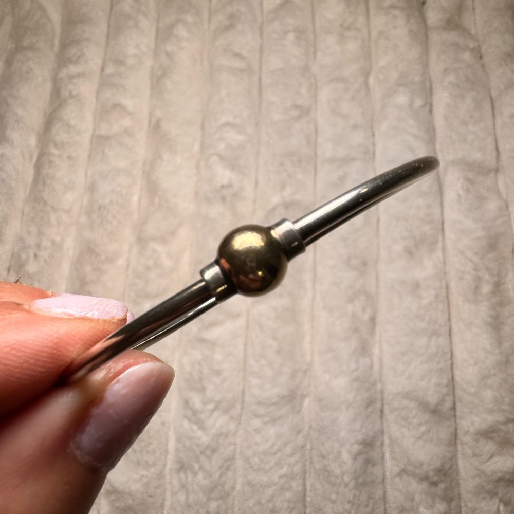 Cape Cod Silver and Gold Bead Bracelet size 6.5 - Picture 6 of 8